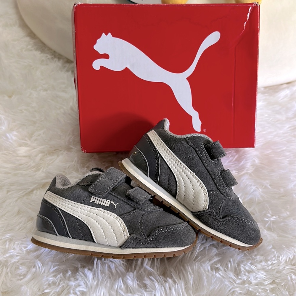Puma Gray Velcro Softfoam+ ST Runner v2 5C